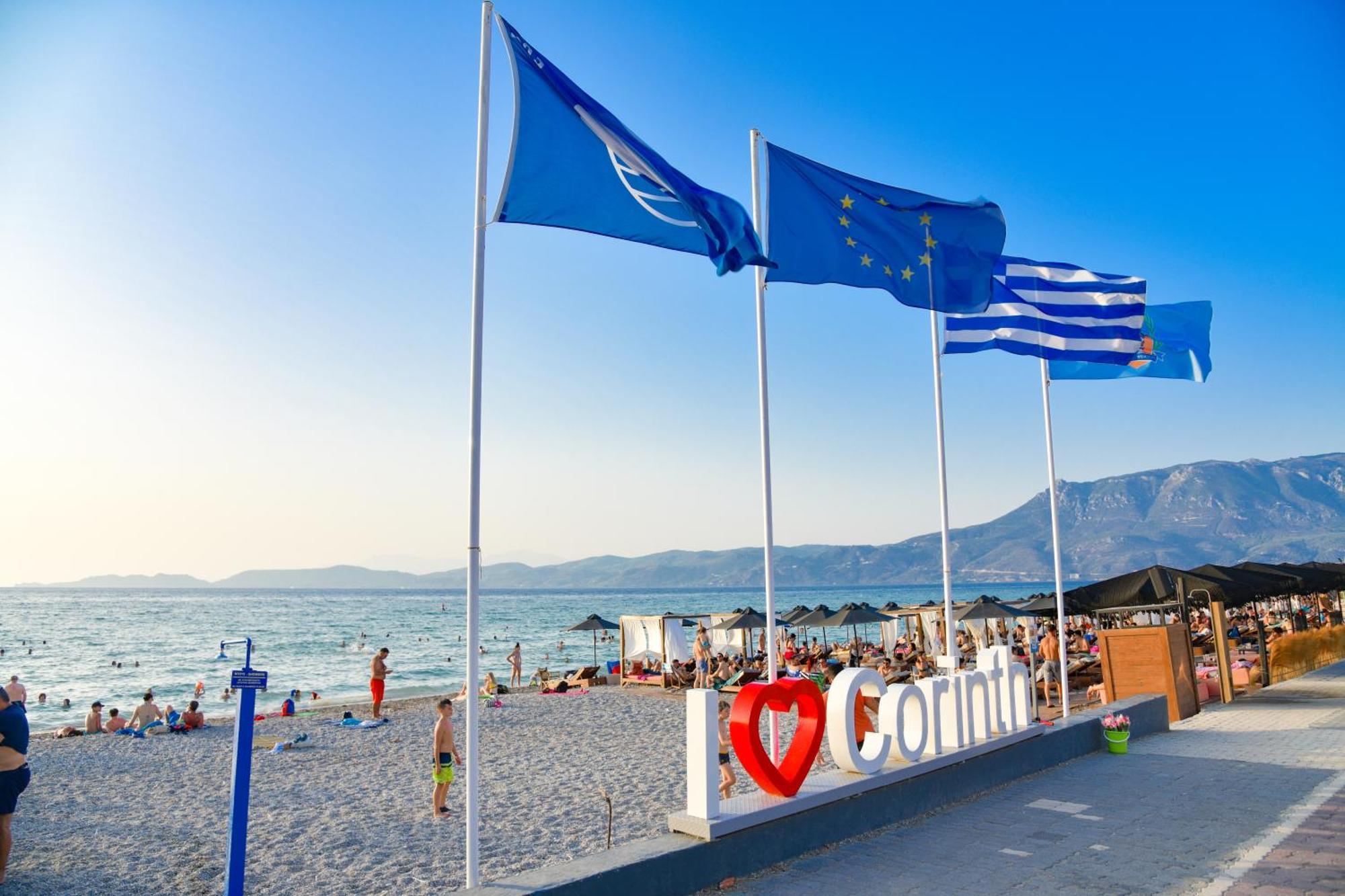 Beach Blue Villa Corinth 外观 照片